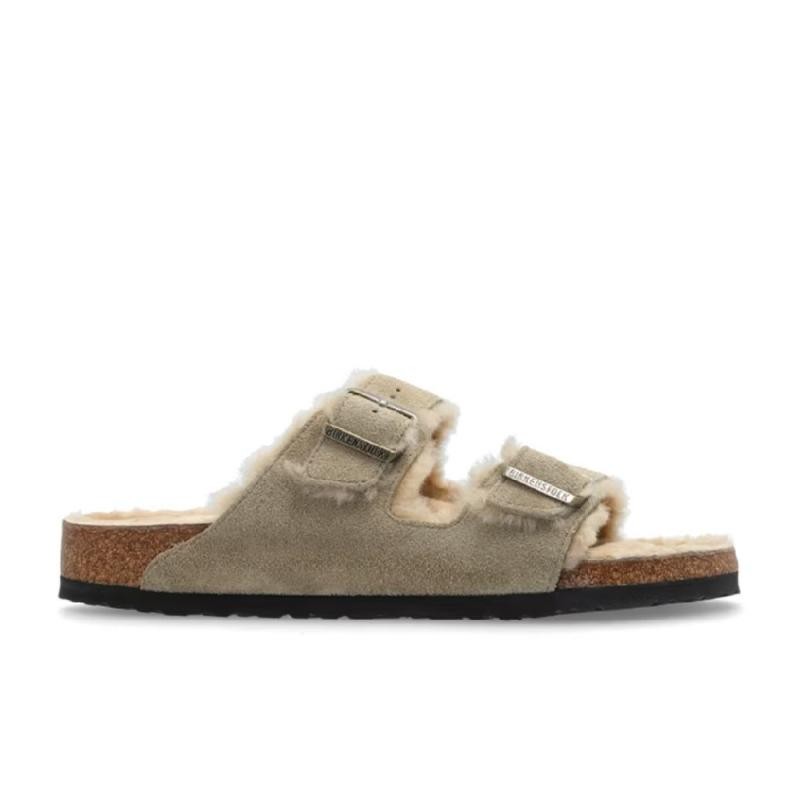 Sandalias Planas Mujer Birkenstock Arizona Shearlg Taupe