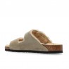Sandalias Planas Mujer Birkenstock Arizona Shearlg Taupe