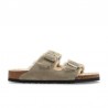 Sandalias Planas Mujer Birkenstock Arizona Shearlg Taupe