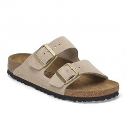 Sandalias Planas Mujer Birkenstock Arizona Leve Beig