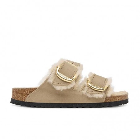 Sandalias Planas Mujer Birkenstock Arizona Shearlg Marron