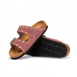 Sandalias Planas Mujer Birkenstock Arizona Rivet Burdeos