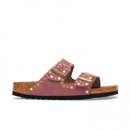Sandalias Planas Mujer Birkenstock Arizona Rivet Burdeos
