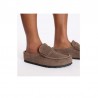 Zuecos Mujer Birkenstock Naples Wrapped Leve Taupe