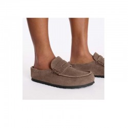 Zuecos Mujer Birkenstock Naples Wrapped Leve Taupe