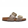 Sandalias Planas Mujer Birkenstock Sydney Taupe