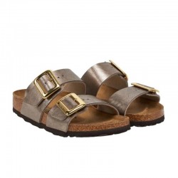 Sandalias Planas Mujer Birkenstock Sydney Taupe